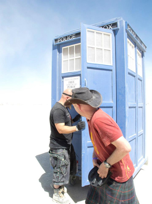 TARDIS at Burning Man
